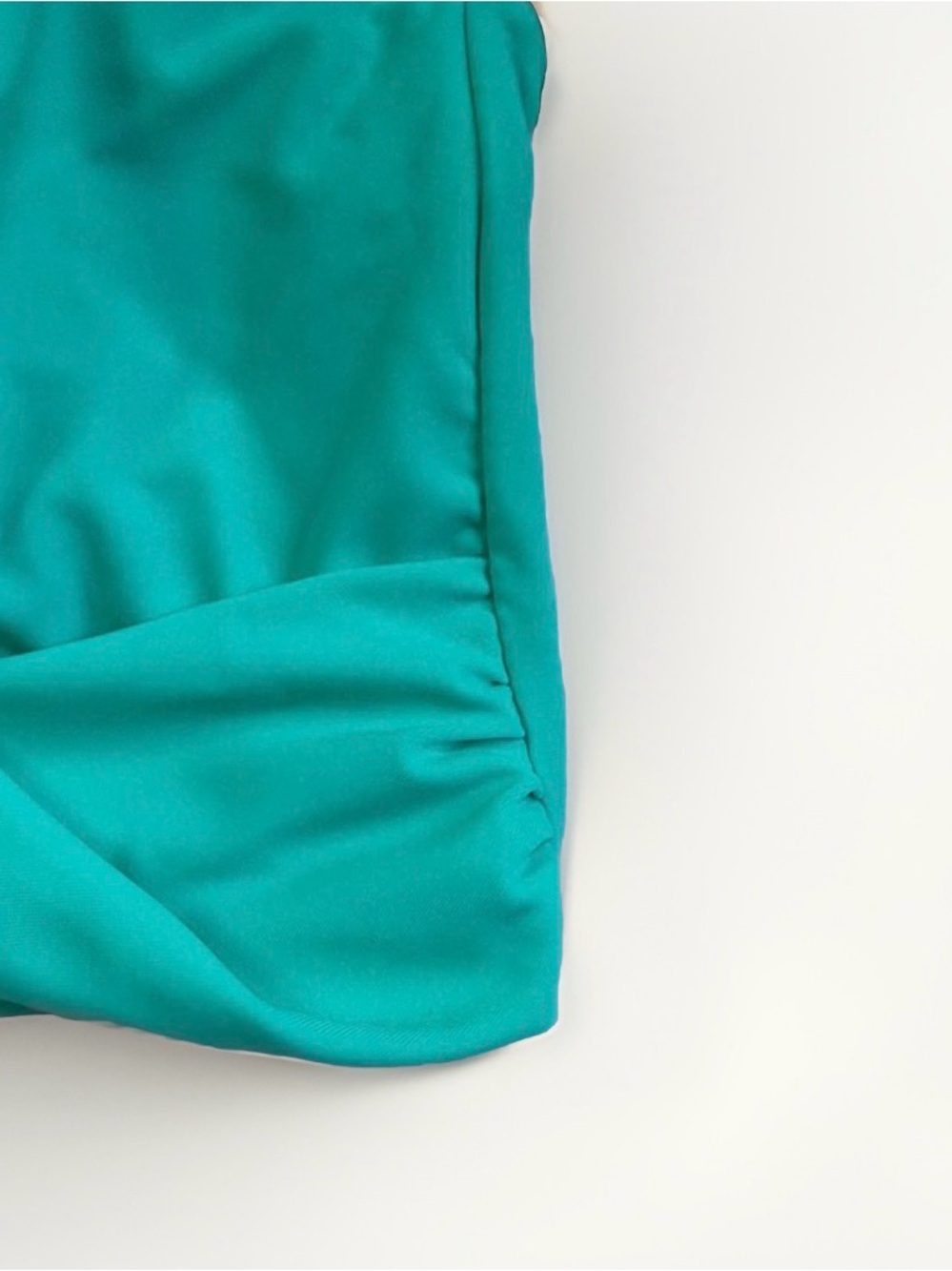 DACI Teal Twist Wrap Front Bikini Swim Top XL NWT Lace Up Size Beach Summer Pool - Picture 3 of 11